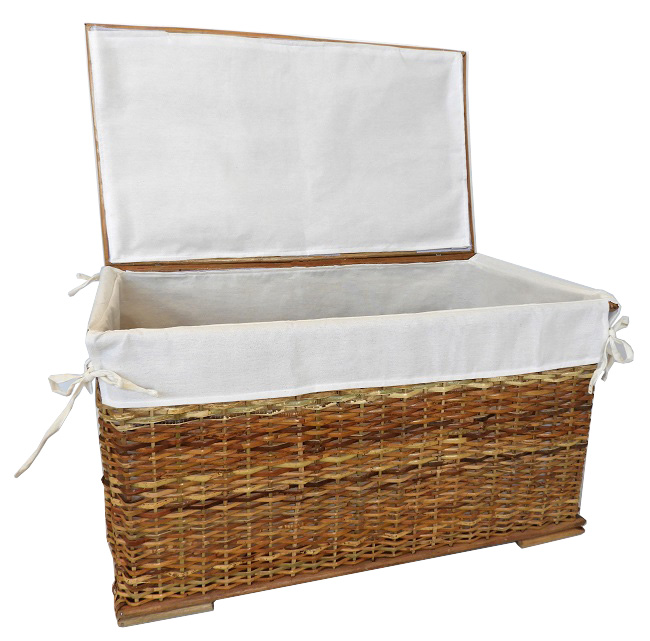 26-0002/2 BAULE PORTA BIANCHERIA RATTAN VIMINI CM 70X34X40 H - Clicca l'immagine per chiudere